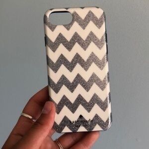 Kate Spade Black and White Chevron Phone Case